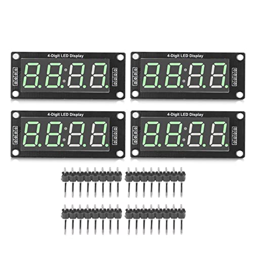 4 Haneli Dijital Tüp 7 Segment TM1637 LED Segment Ekran çalar saat Modülü Değiştirme Pin Başlığı ile(Yeşil MRA041A)