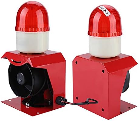 Vıfemıfy 110dB 10W Sesli ve Görsel Korna Siren Ses Alarm Sistemi Kırmızı LED Yanıp Sönen ikaz kornası alarm sireni