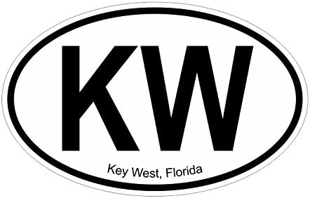 Tokat-Sanat KW Key West FL Oval Vinil çıkartma