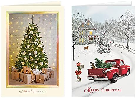 Galeri Koleksiyonu-Noel Kartları Ürün Çeşitliliği Kutusu (35 Kart), Folyo ve Kabartma (Noel)