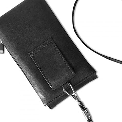 Yabanmersini Adası Boyama telefon cüzdan çanta Smartphone Asılı suni deri siyah