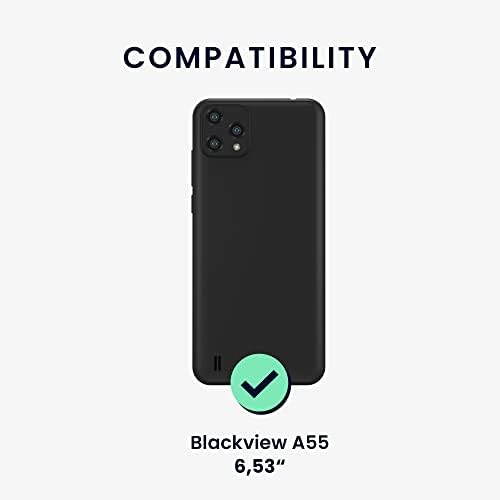 kwmobile TPU Kılıf ile Uyumlu Blackview A55 - Case Yumuşak İnce Pürüzsüz Esnek Koruyucu Telefon Kapağı-Siyah Mat