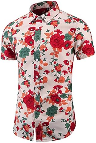 Genel Erkek Gömlek Slim Fit Elbise Gömlek Moda golf gömlekleri Rahat Kısa Kollu Hırka Üstleri Hafif Düğme T-Shirt