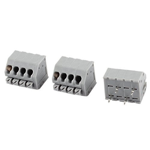 Aexit 3 Adet Ses ve Video Aksesuarları 3.5 mm 4 Pins PCB dayanağı Vidasız Yaylı Terminal Blokları Konnektörler ve