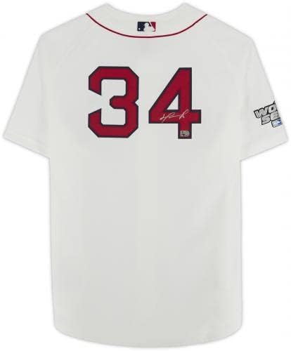 Çerçeveli David Ortiz Boston Red Sox İmzalı Beyaz Mitchell & Ness Otantik Jersey-İmzalı MLB Formaları