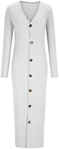 Genç Kız Brunch Düğme Elbiseler Uzun Kollu Elbiseler V Boyun Seksi Hırka Temel Sonbahar Kış Elbiseler 2023 ZR
