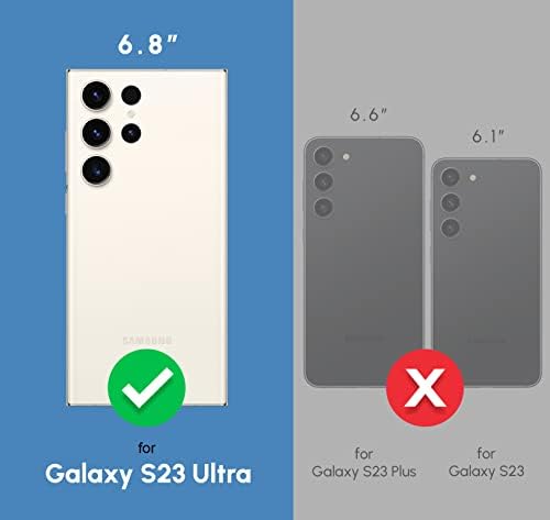 Galaxy S23 Ultra Kılıf için Kalkanlar, Samsung S23 Ultra Kılıf, Kart Tutuculu Minimalist Cüzdan Kılıf, Samsung Galaxy