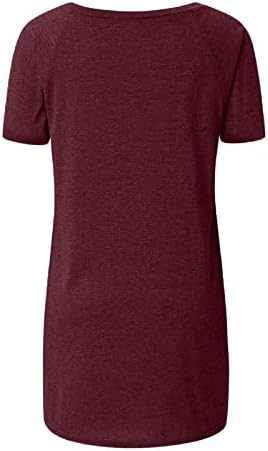 Kravat boya Gömlek Kadınlar için Kısa Kollu Gevşek Fit Kare Boyun Yaz Tişörtü Nefes Moda Rahat Moda