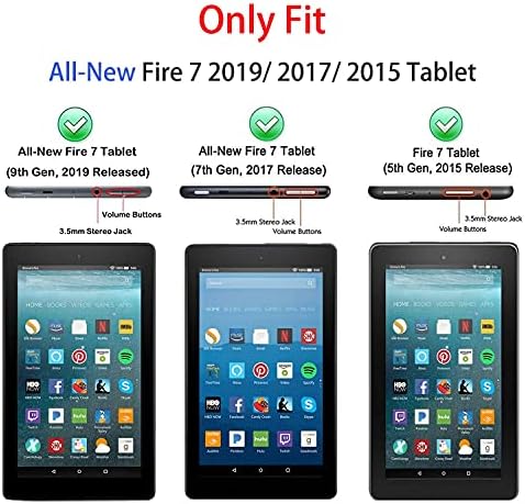 2019 Yeni 7in tablet kılıfı Çocuklar için, OQDDQO Hafif Anti Kayma Darbeye Dayanıklı Çocuk dostu kılıf 7 inç Tablet