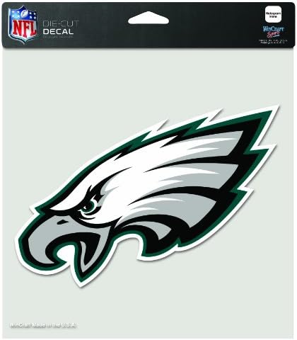 NFL Philadelphia Eagles 8'e 8 inç El Geçme Renkli Çıkartma