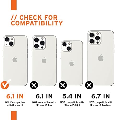 URBAN ARMOR GEAR [U] by UAG iPhone 13 Kılıfı [6,1 inç Ekran] Dalga, Kül ve iPhone 13 [6,1 inç Ekran] Premium Çift